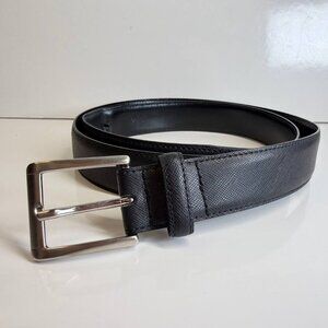 Brooks Brothers Leather Belt Size 36 – Made in Italy – Classic Black